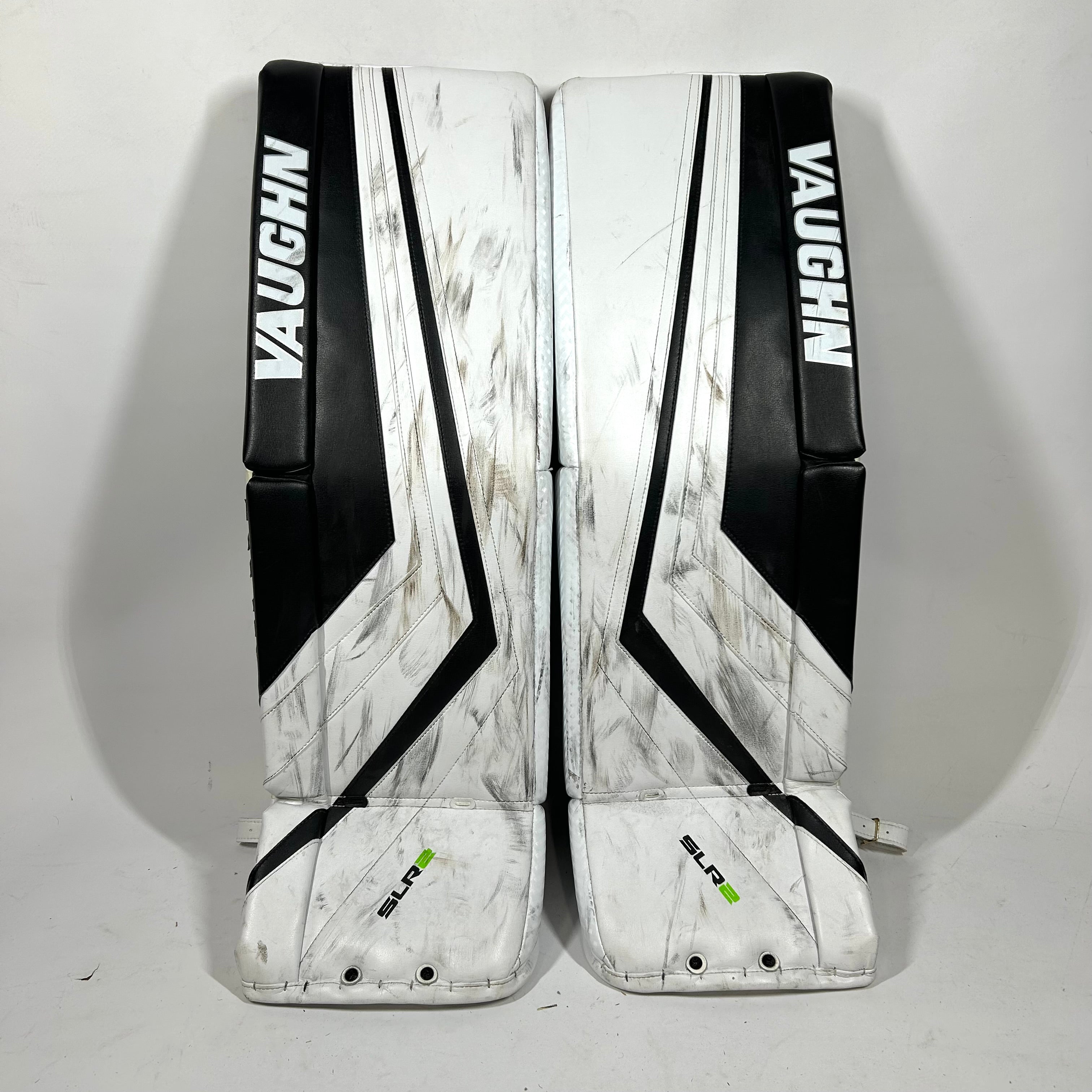Vaughn SLR2 - Jambières de gardien de but Pro Stock d'occasion (blanc/noir)
